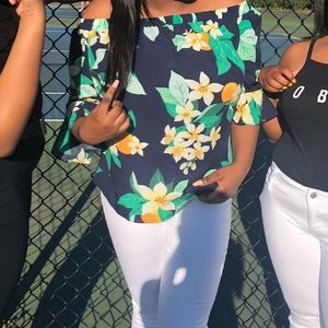 Floral off the shoulder Top